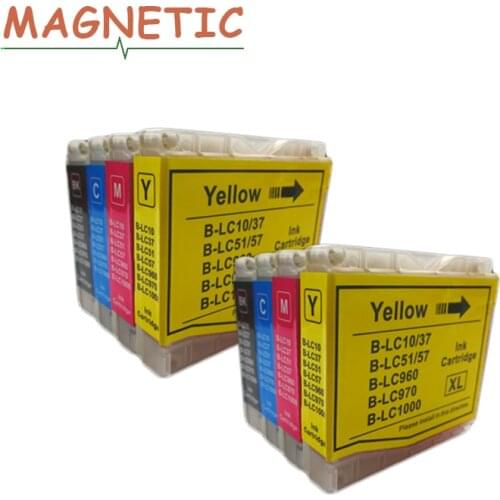 Printer 8pcs Compatible Ink Cartridge LC10 LC37 LC51 LC57 LC960 LC970 LC1000 For Brother DCP-130C DCP-135C MFC-235C MFC-240C