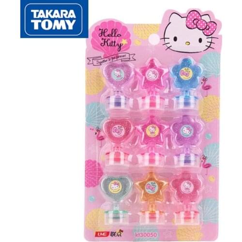 Takara Tomy Hellokitty Cute Creative Personality Cartoon Inkpad Kindergarten Encouragement Seal