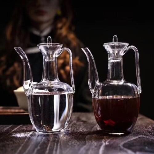 Ultra Clear High Heat Resistant Glass Imperial Concubine Pot Imitation Matcha Maker Wine Dispenser Tea Set Kettle Stove Safe