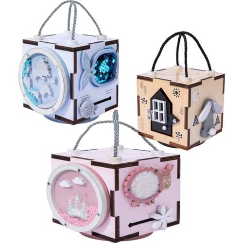 Montessori Busy Cube for Kids Busy Board Baby Travel Toy Educational Toy Baby Learning Life Skills Busy Boards Box for Toddlers