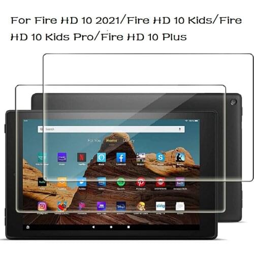 1-4PCS For All-new Fire HD 10 /HD 10 Kids /HD 10 Plus 2021 Screen Protector,HD No Bubble 9H Hardness Anti-Scratch Tempered Glass