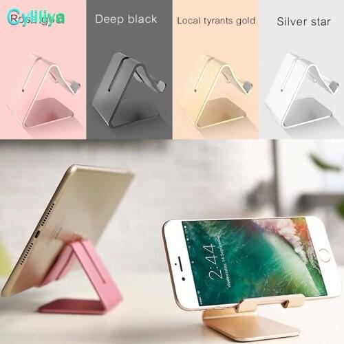 200pcsAluminum Metal Mobile Phone Tablet Holder Desk Stand for iPhone X 8 7 Plus Samsung S9 S8 plus ZTE LG Huawei Retail package