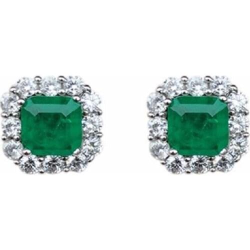 2021 Simple Retro Style With Blue Stone Earrings