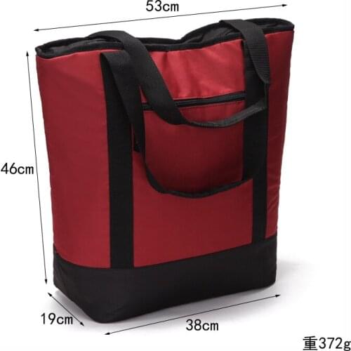 33L Waterproof Big Cooler Bag Picnic Lunch Box Ice Pack Vehicle Fresh Package Insulation Large Insulated Shoulder Bag