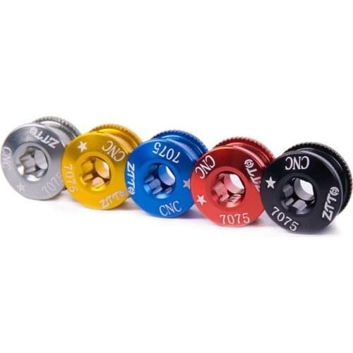5Pcs MTB Bike Chainwheel Bolts Cycling Chainring Wheel Screws Alloy 7075 Aluminum Alloy CNC Road Bike Disc Screws for Crankset