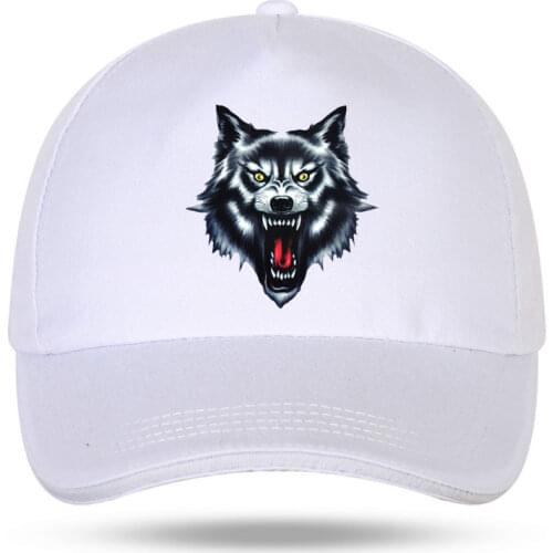 New Men Women Fashion Cool Wolf Head Motorcycle Motorbike Baseball Caps for Hip Hop Cotton Velcro Trucker Cap Bone Dad Hats
