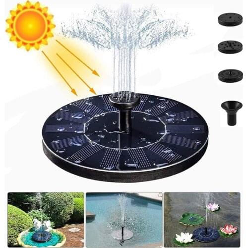 Dropshipping Outdoor Solar Bird Bath Fountain Pump Garden Pool Floating Solar Powered Water Fountain Pump
