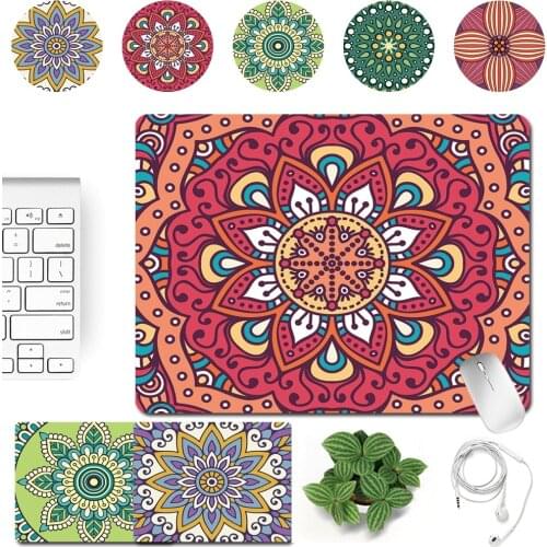 Smooth Gaming Mousepad Portable Small Home Office Computer Mouse Mat Mandala Pattern Series Best Gaming Accessories Mouse Pad