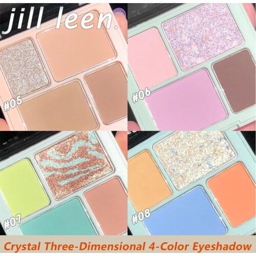JILL LEEN New Colored Drawing Morocco Eyeshadow Palette 4 Colors Matte Shimmer Glitter Effect Eye Shadow Makeup For Daily Use