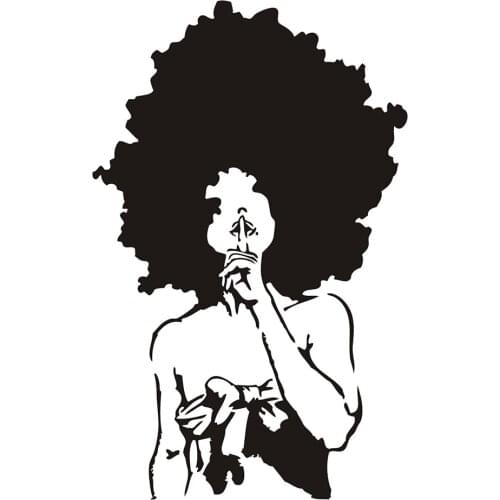 Beautiful African Girl Wall Decal African Woman Wall Sticker Tribal Africa Beauty Salon Wall Art Poster Vinyl Mural B542