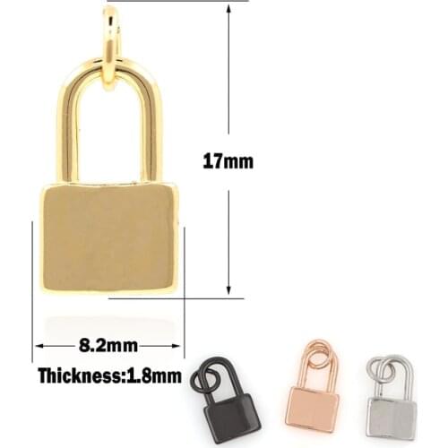 Shiny Gold Lock Pendant,Gold Lock Necklace,Golden Lock Pendant,DIY Jewelry Making Components 17 ×8.2×1.8mm
