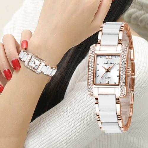 Fashion Women Watch Square Diamond Bracelet Wrist Watch For Women Luxury Casual Womens Watch As A Gift With Box Montre Femme