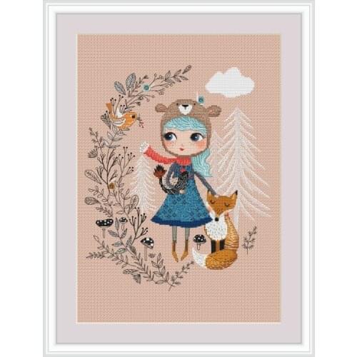 14CT 16CT 18CT DIY Cross Stitch Kit Packages Counted Cross-Stitching Kits New Pattern Cross stich Painting Set GIRL