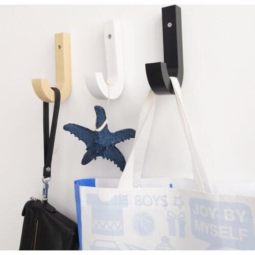 New Creative Solid Wood Coat Hook, Load-bearing 10 KGS, Simple Modern Wall Hanging Hook Wooden Hanger Home decorations