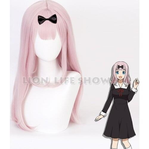 Kaguya-sama: Love is War Fujiwara Chika Wig Cosplay Pink Hair Anime Wig