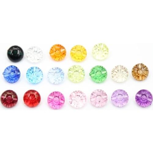 100pcs 12mm Mixed Clear Crystal Acrylic Round Ball Buttons Shiny Coat Boots Sewing Clothes Accessories