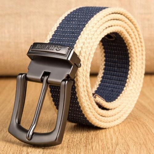 Men Canvas Belts 2021 Mens Jeans Belt Student Needle Buckle-Belts Brand Unsex Jeans Pin Buckle Belts 100-160cm