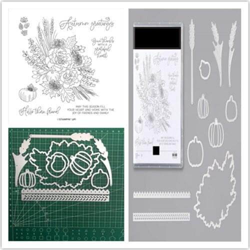 Christmas Autumn Greeting Metal Cutting Dies and Stamps Stencils Scrapbooking Photo Album Card Paper Embossing Craft DIY Die Cut