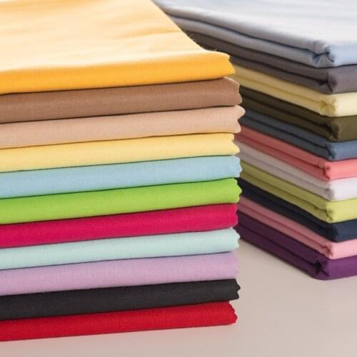 165cmx50cm Pure Cotton Twill Fabric Pure Color Soft Shirts Skirts Sheets Bedding DIY Spring Summer Cotton Cloth Clothing Fabrics