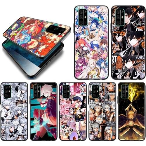 Genshin mpact Silicone Cover For Huawei Honor 10i 10 9C 9A RU 9X 9N 9S 9 Pro Lite Play 3E V9 Black Phone Case