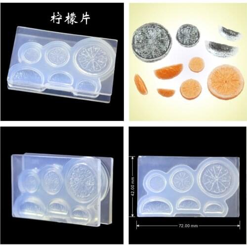 Stereoscopic Clear Silicone DIY Lemon slice mini Set shape Mold For Epoxy Resin Jewelry Making Fruit silicone mold