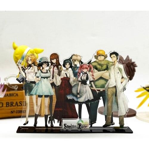 Steins Gate group Rintarou Kurisu Mayuri Itaru Moeka Ruka Nyannyan acrylic stand figure model plate holder topper anime game
