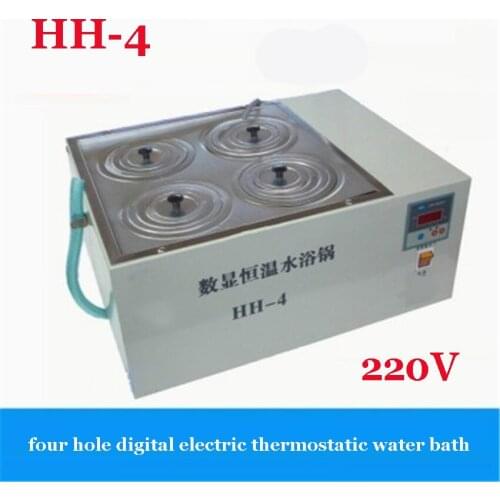 1PC 1000W HH-4 four holes digital electric thermostatic water bath 202 Material standing station 220V