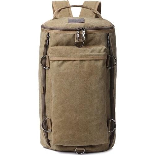 Boys outdoor travel backpack retro backpack ladies travel bucket large capacity female bag
