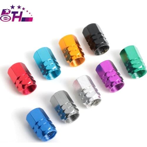 2Pcs Universal Aluminum Cycling Tyre Air Valve Caps Bicycle motorcycle Tire Valve Cap Car Wheel Cover Styling Round 10 Colors