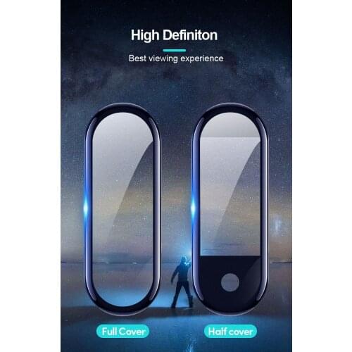 2pcs Full Curved Edge glass For Xiaomi Mi Band 4 Glass Film Scratch-Resistant Protector Mi Band 4 Screen Protector