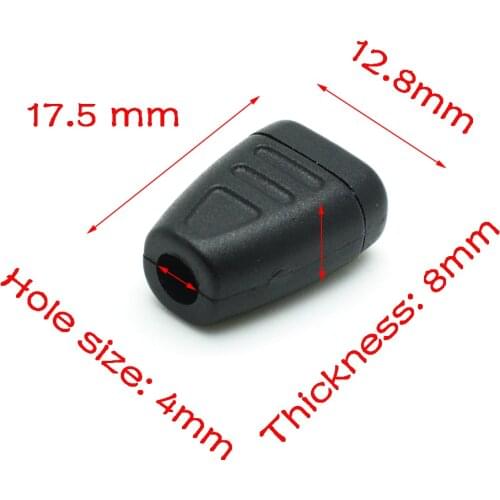 Zip Clip Buckle Zipper Pulls Cord Rope Ends Lock Black For Clothing accessories PARACORD DIY