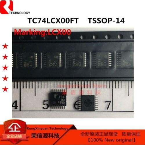 10 pcs/lot TC74LCX00FT LCX00 TSSOP-14 TC74LCX00 74LCX00 Low-Voltage Quad 2-Input NAND Gate with 5-V Tolerant Inputs and Outputs