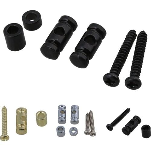 2 Pieces Silver Groove Round String Trees Retainers for Electric Guitar