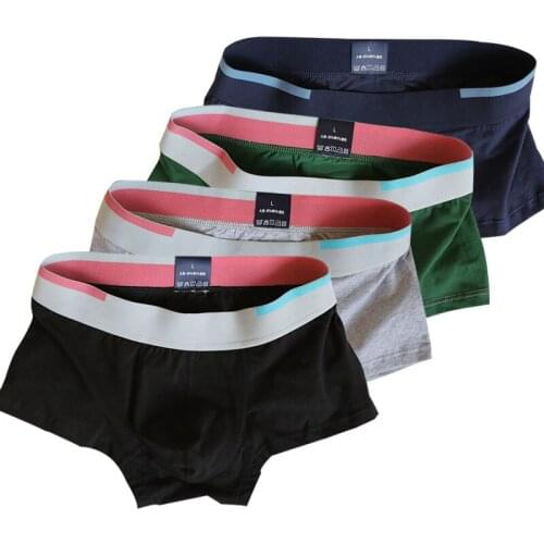 4pcs Mens Boxer Briefs Wholesale Cotton Underpants Men Underwear Cute Cartoon Dog Modeling Panties Man Comfort Short Boxers