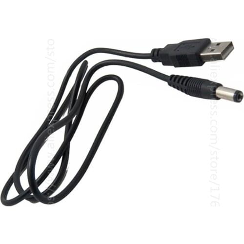 0.8M Barrel Jack Adapter - USB to 5.5mm, 5V USB + DC JACK Cable Wire(5.5x2.1mm) 2pcs/lot