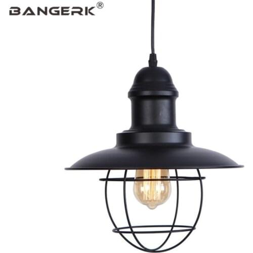American Black Iron Vintage Pendant Light LED Edison Industrial Loft Dining Room Hanging Lamp Home Decor Lighting Fixtures
