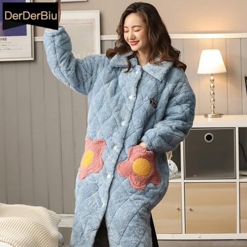 Женские теплые халаты DerDerBiu China At AliExpress