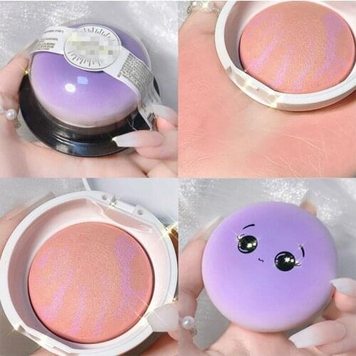 Dessert Dumplings Blush Palette Skin Brighten Natural Makeup Long Lasting Cheek Tint Pink Orange Blusher Powder Cosmetics
