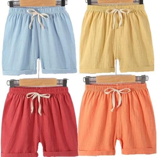Kids Summer Cotton Solid Shorts Pants for Babie Girls and Boys Toddler Clothing Baby Shorts