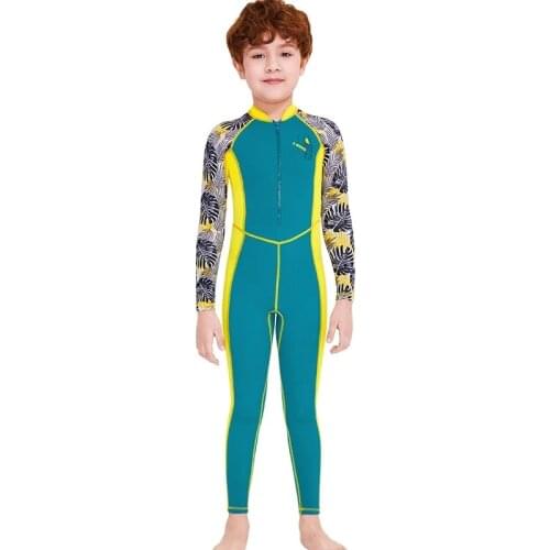 Lycra Wetsuit Childrens Surfing Rash Guards kids Snorkeling Swimsuit Long sleeve Full Skin Diving Suit Anti-Jellyfish swimwear