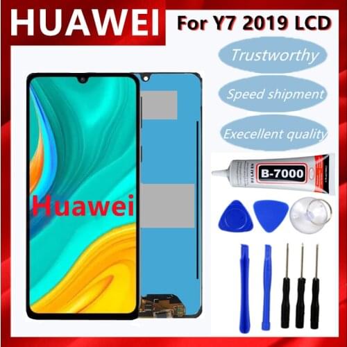 For Huawei Y7 2019 LCD Display Touch Screen With Frame For Y7 Prime 2019 DUB-LX3 DUB-L23 DUB-LX1 lcd