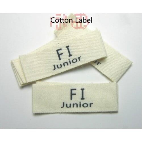 Customized 1000pcs/lot clothing labels , printed Cotton Label, Sewing Fabric printed cotton Labels custom made by your logo and