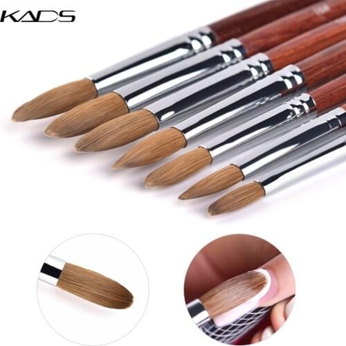 KADS Acrylic Brush Kolinsky Acrylic Sable Nail Brushes Manicure Nail Art Brush Kit for Nail Extension UV Gel Builder Tools