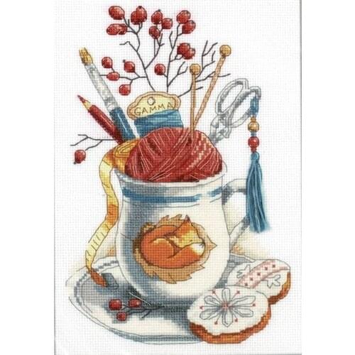 Customized Embroidery Crafters Mug Modern Cross Stitch Border Patterns with 100% Cotton Flosses & Free Shipping for Wall Decor