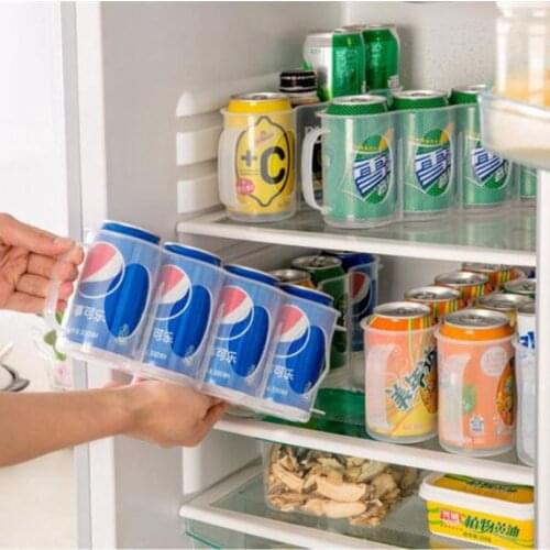Kitchen Storage Box Drinking Coke Cans Space-saving 2pcs/bag 4 Storage Box Refrigerator Storage Box Gadget Fridge Organizer