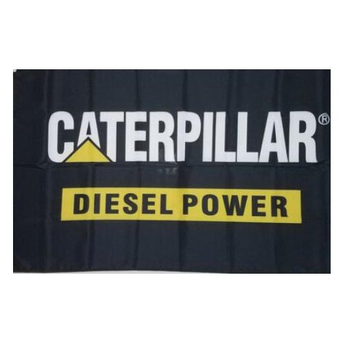 New Black Car Racing Banner Flags For Caterpillar Diesel PowerFlag 3ftx5ft