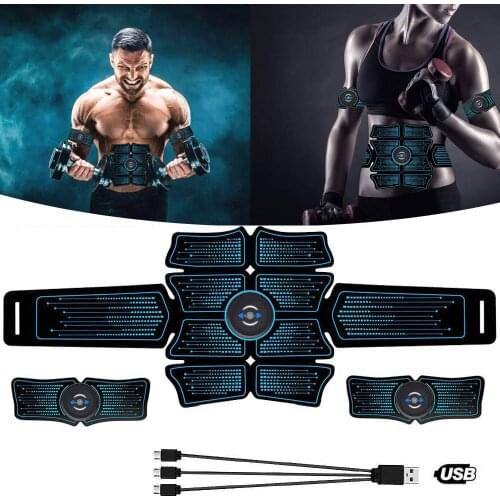 New Abdomen Muscle Trainer Stimulator EMS Muscles Electrostimulator Toner Gym Wireless Vibration Body Slimming Fitness Equipment