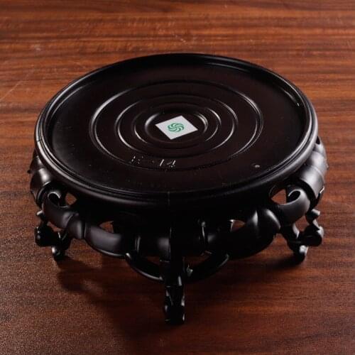 Vase base round ceramic teapot flower pot fish bowl strange stone ornament base wine bottle base