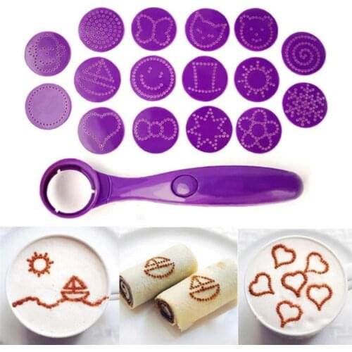Food Decorating Spoon - New Magic Spice Tools 16 Different Images Decor Coffee Cake Foods Piping Spoons Funning Kitchen