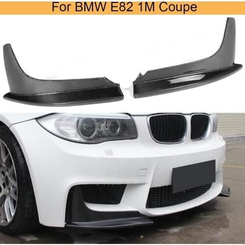Car Front Bumper Splitters for BMW 1 Series E82 M 1M Coupe 2 Door 2011 Front Bumper Splitters Lip Apron Carbon Fiber / FRP